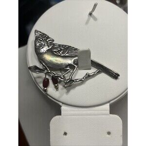Judie Gumm Sterling Silver 925 Cardinal Brooch 1991 14 Grams